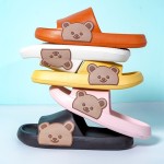 Cartoon Decor Pillow Slides, Soft Sole Platform Slip On EVA Shower Slides, Non-slip Summer Beach Slides