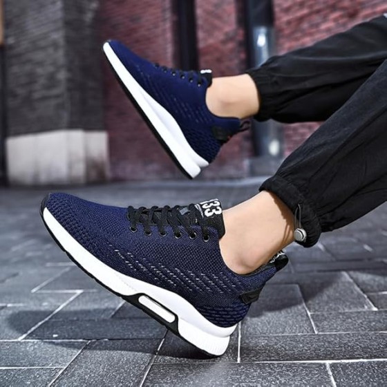 Elevator Shoes Men Elevator Sneakers Invisible Height Increasing 2.4 Inches Taller Elevator Sports Mesh Height Boosting Shoes